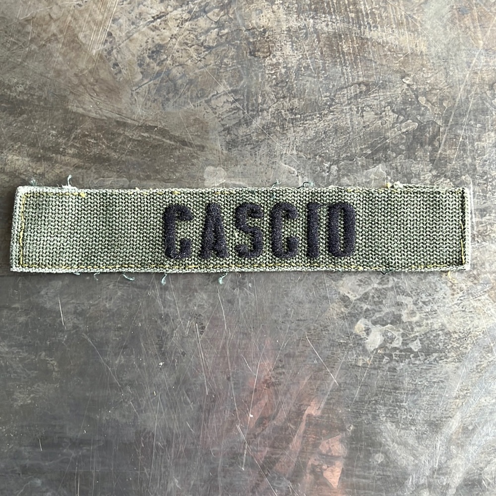 CASCIO Embroidered Vintage ‘Army Green’ Military Name Tape Patch